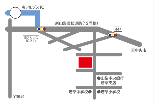 ハイランドホーム若草寺部地図